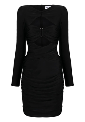 Self-Portrait ruched cut-out minidress - Black