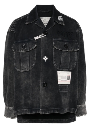 Maison MIHARA YASUHIRO faded-effect denim shirt - Black