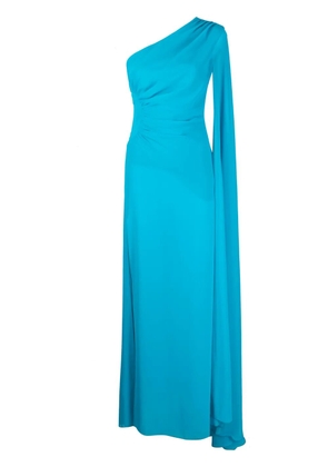 Blanca Vita Azzeruolo draped sleeve maxi dress - Blue