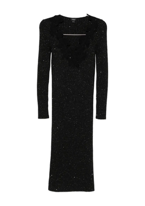 Giambattista Valli embellished ribbed-knit dress - Black