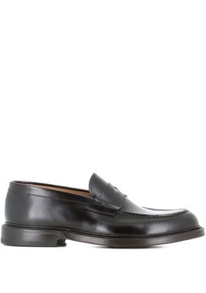 Green George penny leather loafers - Brown