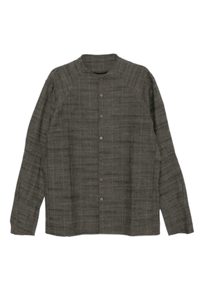 Devoa textured cotton shirt - Grey