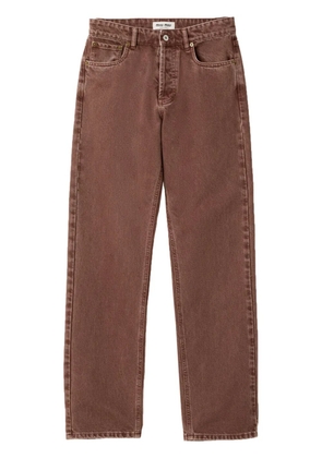 Miu Miu straight-leg jeans - Brown