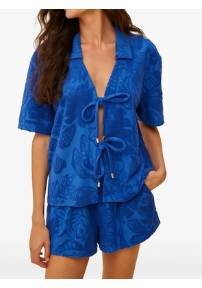 FARM Rio floral-pattern shorts - Blue