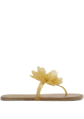 FARM Rio flower-appliqué thong flip flops - Yellow