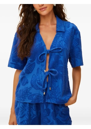 FARM Rio River Nature tie-detail top - Blue