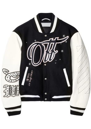 Off-White Wo Bling Stars varsity jacket - Black