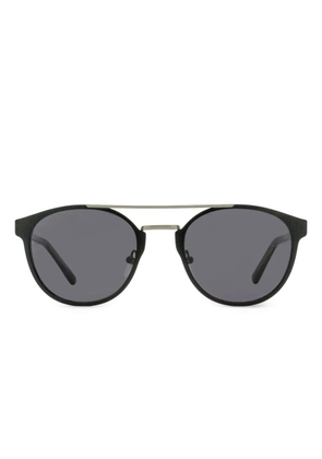 Lacoste double bridge oval-frame sunglasses - Black