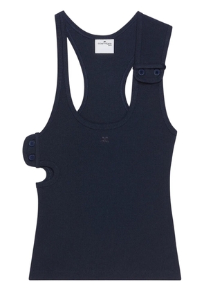 Courrèges 90's Rib tank top - Blue