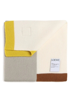 LOEWE colourblock ribbed scarf - Neutrals