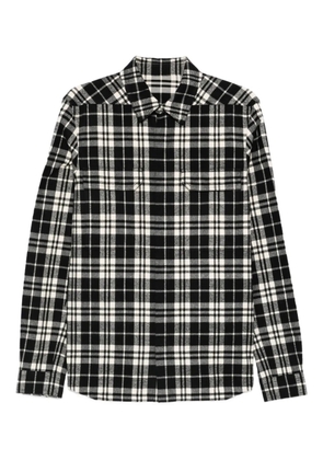 Rick Owens plaid flannel shirt - Black