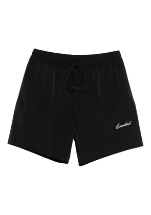 FEAR OF GOD ESSENTIALS logo-embroidered drawstring track shorts - Black