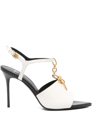 Balmain 95mm chain-embellished pointed-toe sandals - Neutrals