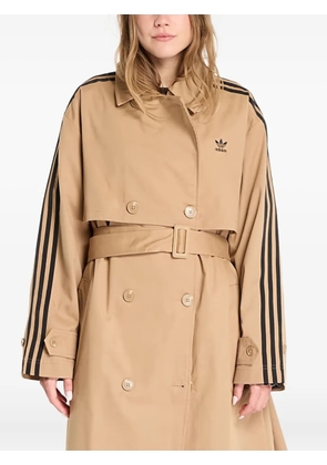 adidas twill 3-Stripes trench coat - Neutrals