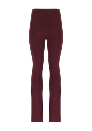 Laneus ribbed flared trousers