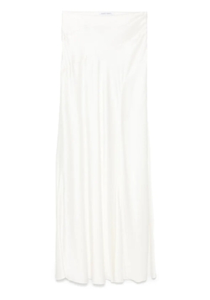 Alberta Ferretti satin maxi skirt - White