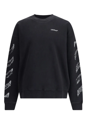 Off-White crew-neck scribble diag sweater - Black