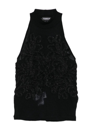 DONDUP appliqué sleeveless top - Black