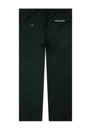 Awake NY pleat-detail embroidered trousers - Green