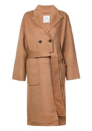 ANINE BING Dylan belted double-breasted coat - Neutrals