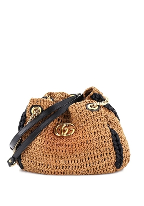 Gucci Pre-Owned GG Marmont Chain Raffia Small tote bag - Brown
