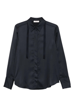 Incotex ribbon-detail long-sleeve shirt - Black