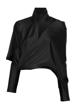 Junya Watanabe asymmetric high-neck top - Black