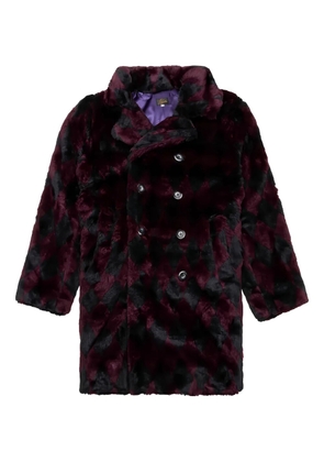 Needles double-breasted diamond-pattern coat - Blue