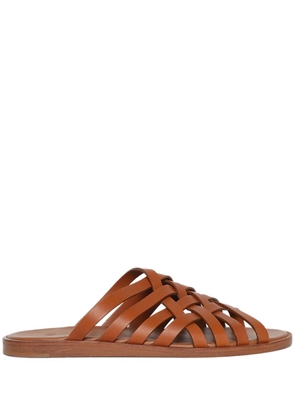 Loro Piana Bayonne interwoven slides - L08P WARM TAN