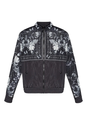 Versace Jeans Couture baroque-print zip-up jacket - Black