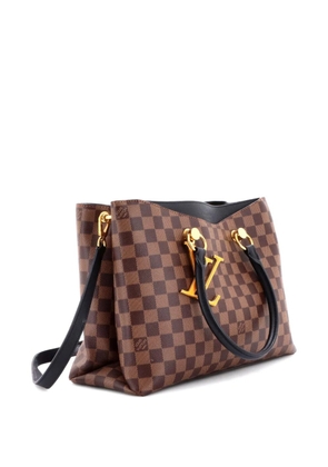 Louis Vuitton Pre-Owned LV Riverside Handbag Damier with Leather tote bag - Brown