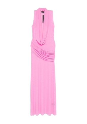 David Koma semi-sheer maxi gown - Pink