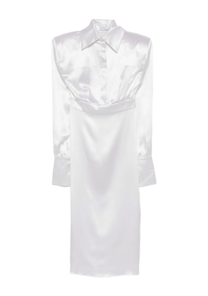 Vestiaire d'un Oiseau Libre padded-shoulder midi dress - White