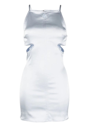 Courrèges logo-embroidered mini dress - Blue