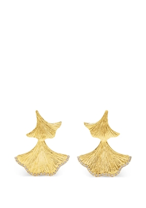 Lynyer Enchanted Flora leaf-embellished earrings - Gold