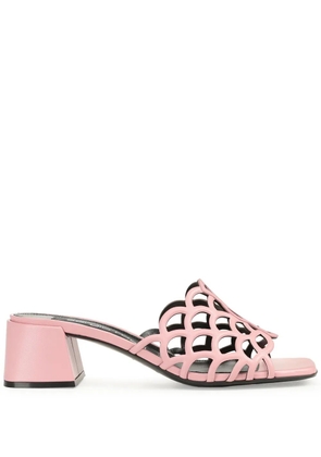 Sergio Rossi Mermaid 45mm leather sandals - Pink