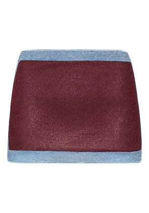 Oséree glitter paneled mini skirt - Blue
