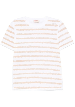 Marni Scribble Stripes T-shirt - White