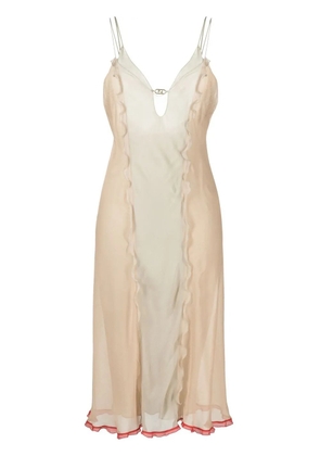 FENDI silk midi dress - Neutrals