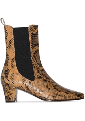 Paris Texas python-print 50mm ankle boots - Brown