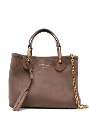 Emporio Armani double-handle chain-strap tote bag - Neutrals
