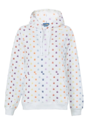 Lhd print hooded knitwear - White