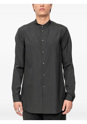 Devoa mandarin-collar rear-yoke shirt - Black
