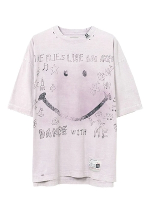 Maison MIHARA YASUHIRO smiley face-print T-shirt - Pink