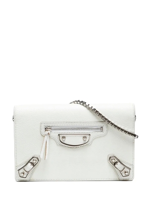 Balenciaga Pre-Owned 2010s leather chain crossbody bag - White