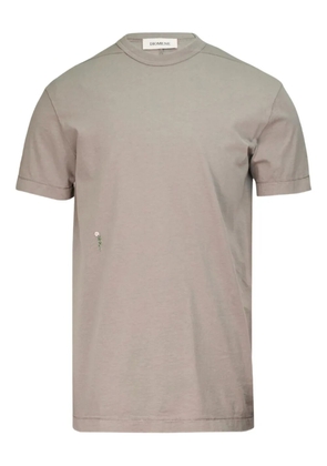 Diomene embroidered T-shirt - Neutrals