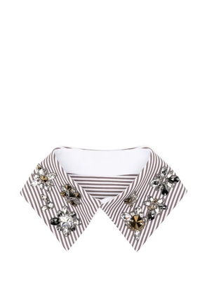 Dice Kayek crystal-embellished tie - Brown