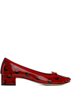Repetto x Marine Serre 30mm Camille Moon pumps - Red