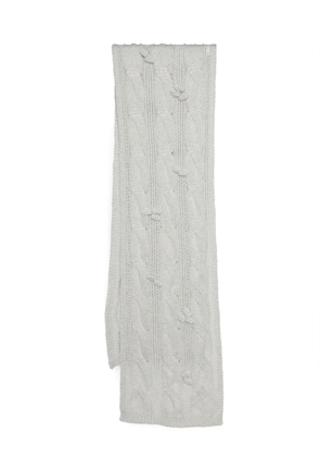 Onefifteen cable-knit scarf - Grey