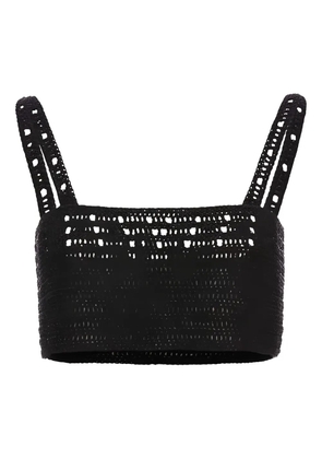 Magda Butrym crochet cropped top - Black